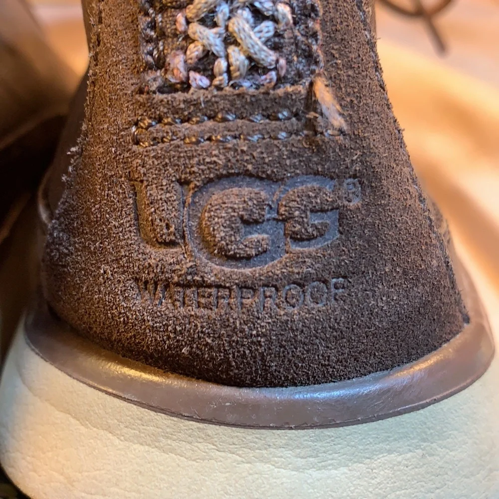 UGG soft glove leather waterproof lace up shoes